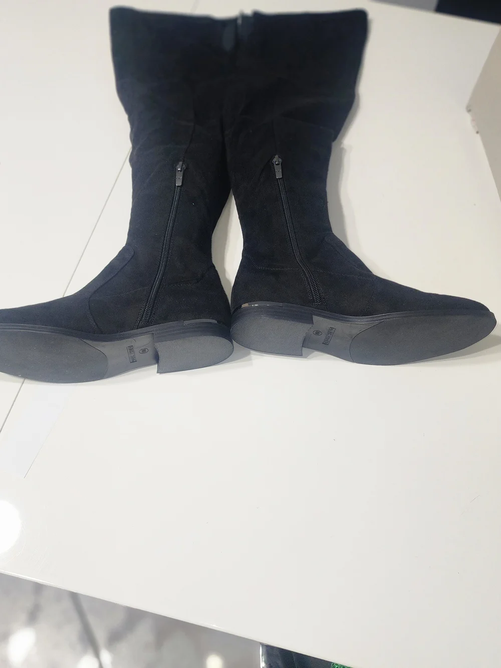 Marc Fisher Black Over-the-Knee Suede Boots with Side Zip New Without Box Size 8